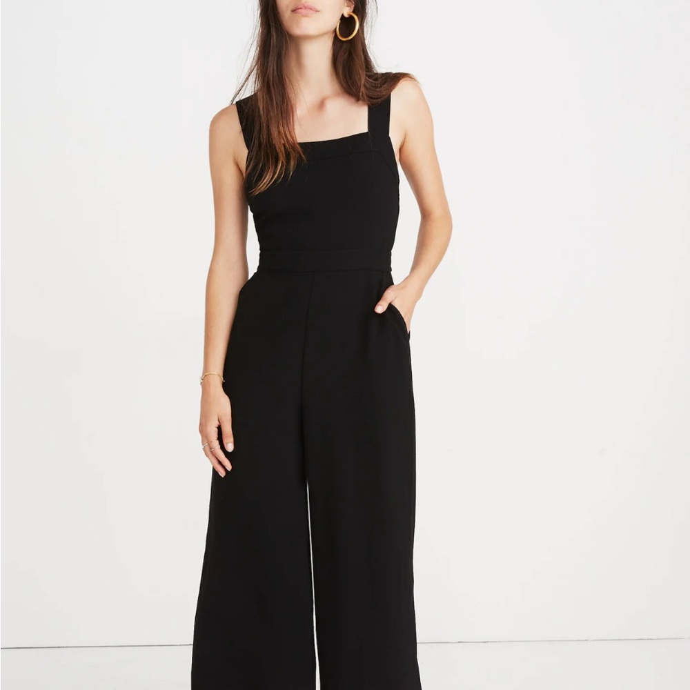 Madewell Apron Bow-Back Jumpsuit